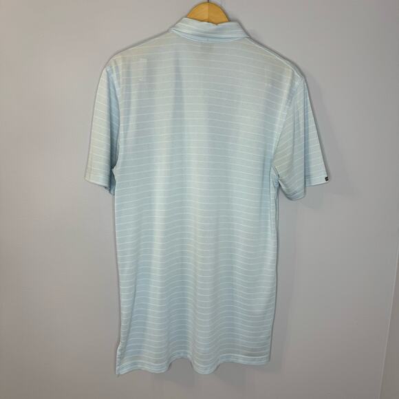 Dunning Golf Striped Performance Polo Shirt Short Sleeve Men's Medium - Picture 6 of 7